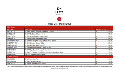 Dr Levy - IRE RRP Only - 2025