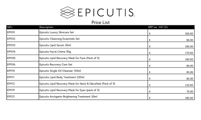Epicutis - IRE RRP Only - EURO