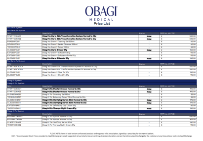 Obagi - Clinic RRP Only - GPB