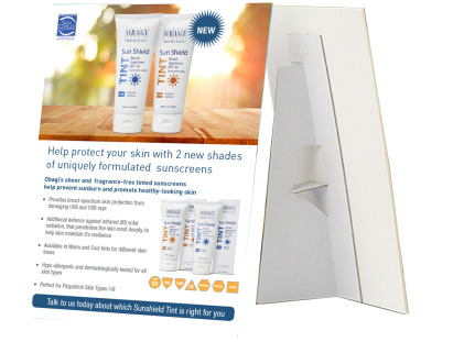 Obagi Sun Shield Tint SPF50 Counter Card